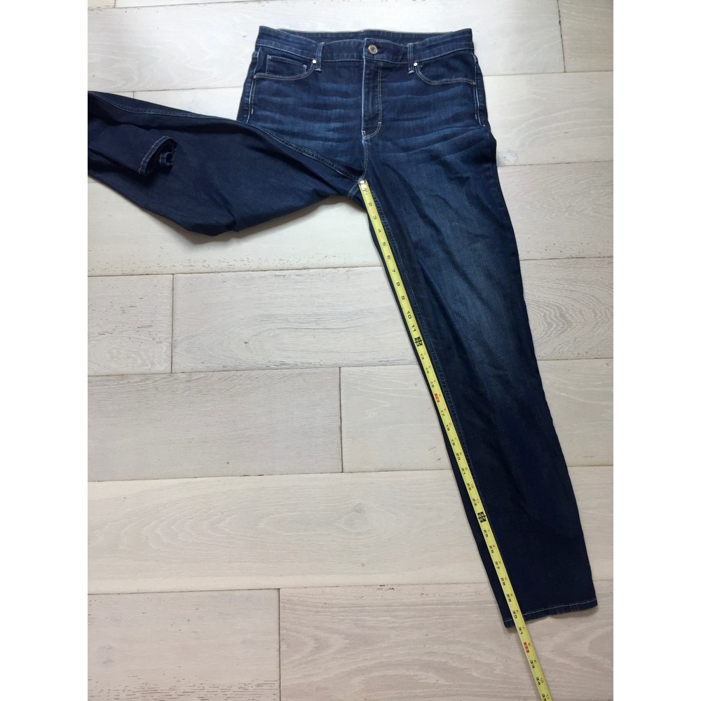 White House Black Women Dark Wash High Rise Slim Leg Jeans Size 10L Indigo Denim - Picture 6 of 7